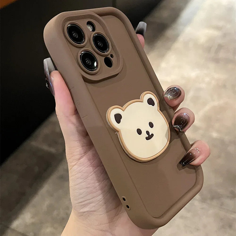 Cartoon Bear Soft Silicone iPhone Case - Viexta