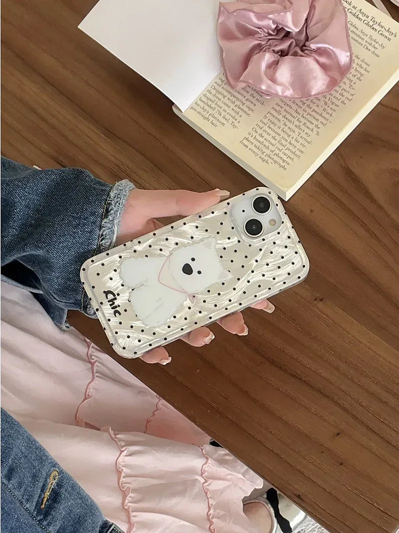 Polka Dot West Highland iPhone Case - Viexta