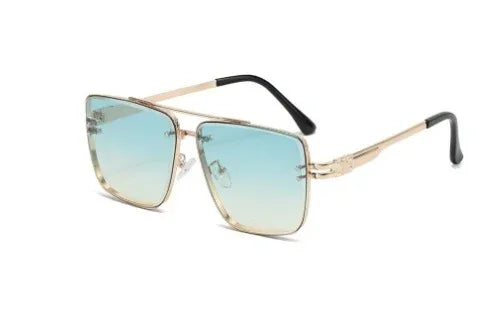 Metal Double Beam Sunglasses - Viexta