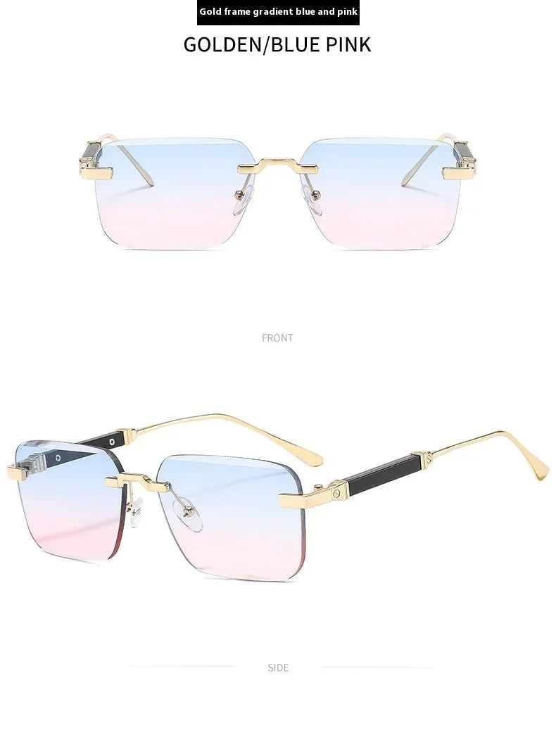 frameless-trimming-fashion-personalized-sunglasses - Viexta
