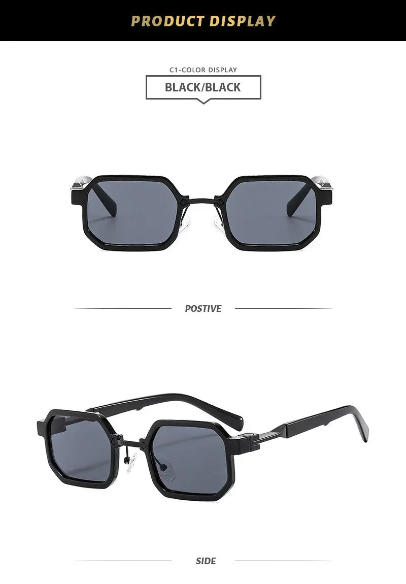 Hip Hop Small Square Box Exquisite Sun Glasses - Viexta