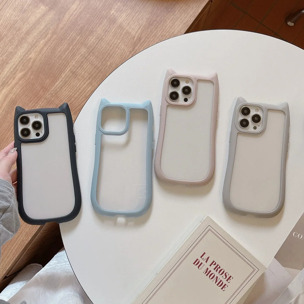 Acrylic High Version Cat Ears iPhone Case - Viexta