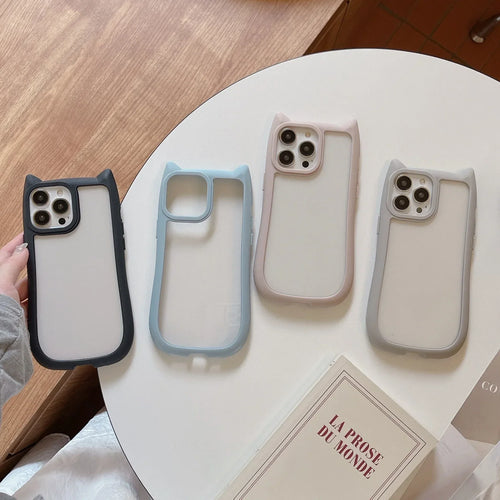 Acrylic High Version Cat Ears iPhone Case - Viexta