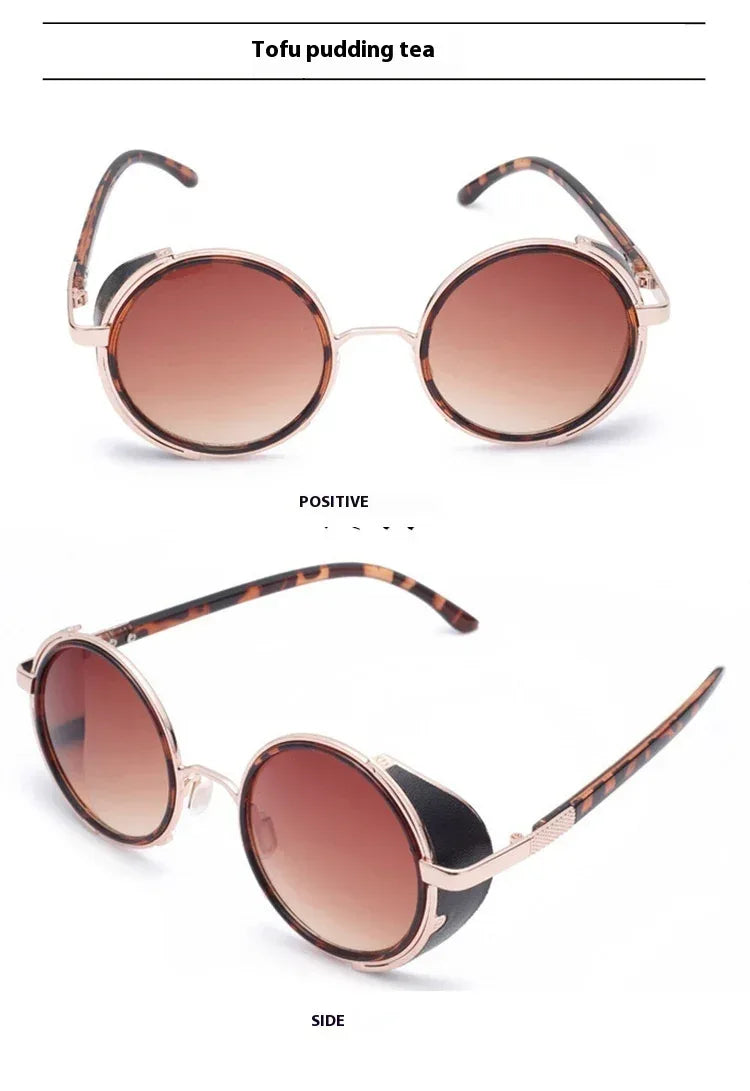 round-retro-uv-protection-sunglasses - Viexta