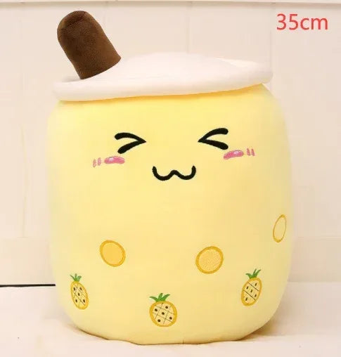 Fruit Drink Plush Stuffed Strawberry Boba Tea Cup Toy - Viexta