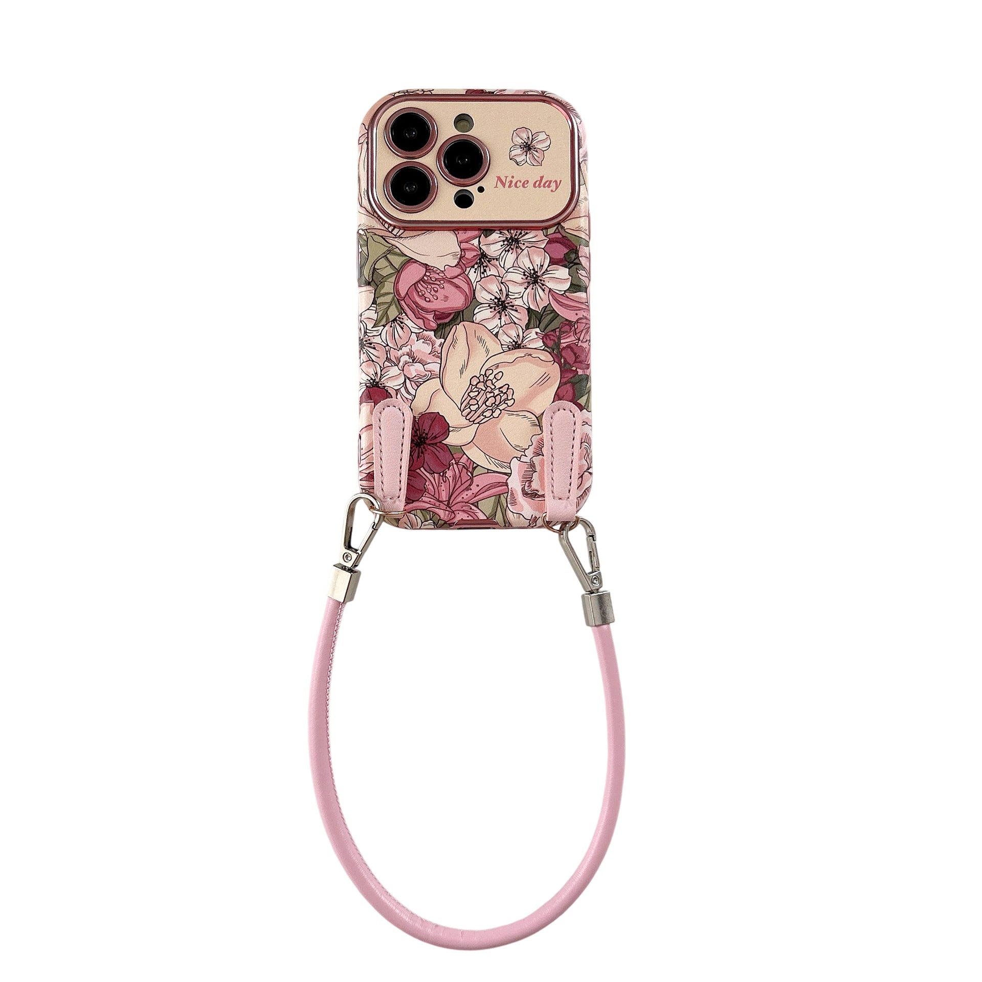 Retro Oil Painting  Flowers Leather iPhone Case