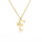 Rose English Alphabet Pendant Necklace - Viexta