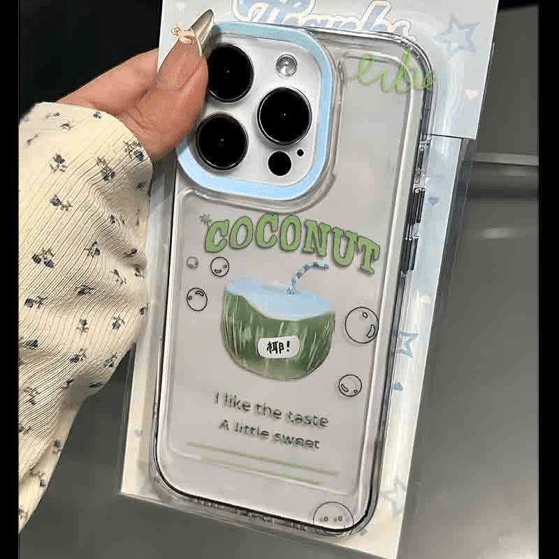 Coconut Print Silicone iPhone Case - Viexta