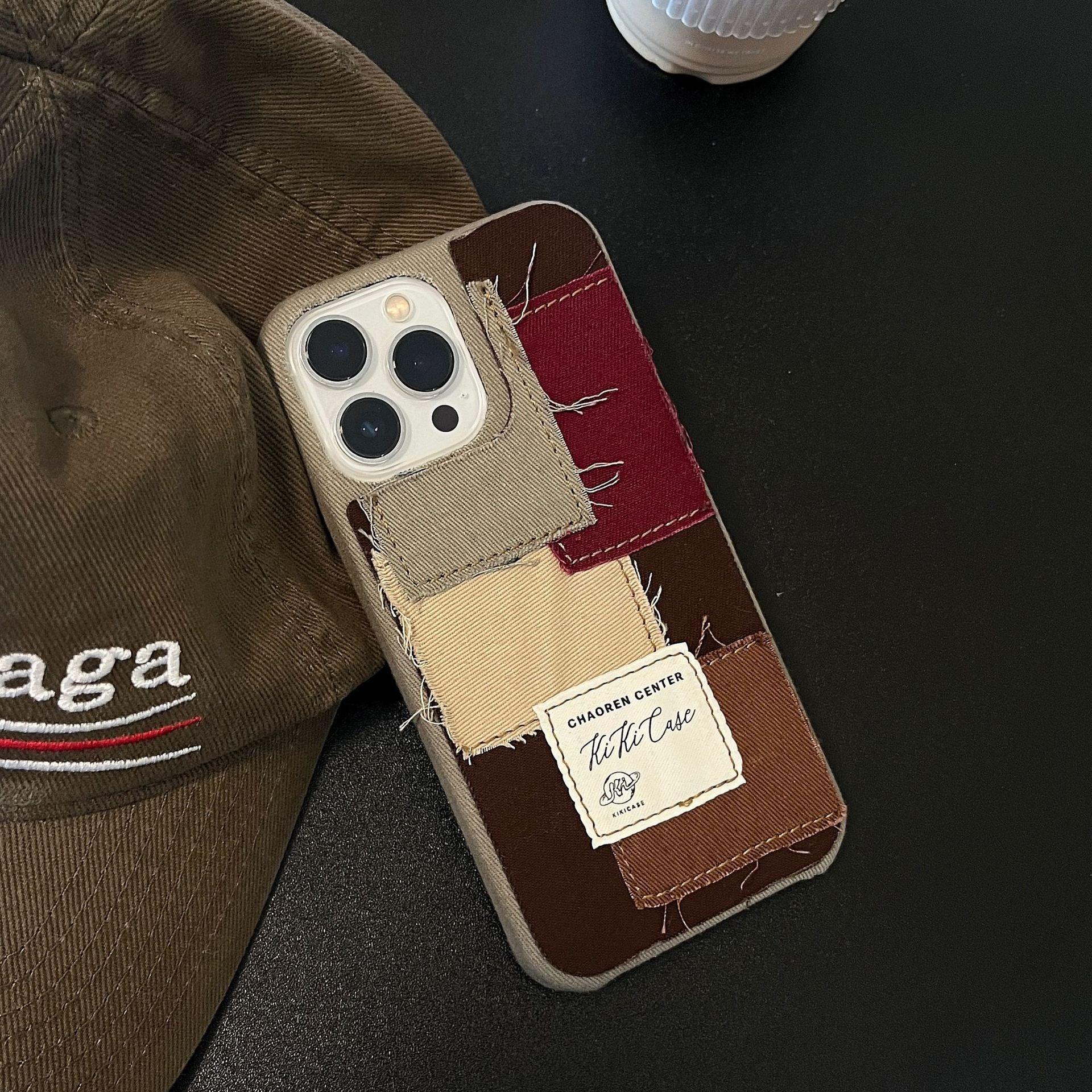 Denim Canvas Stitching iPhone Case - Viexta