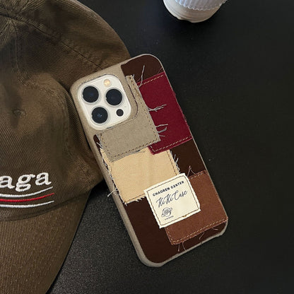 Denim Canvas Stitching iPhone Case