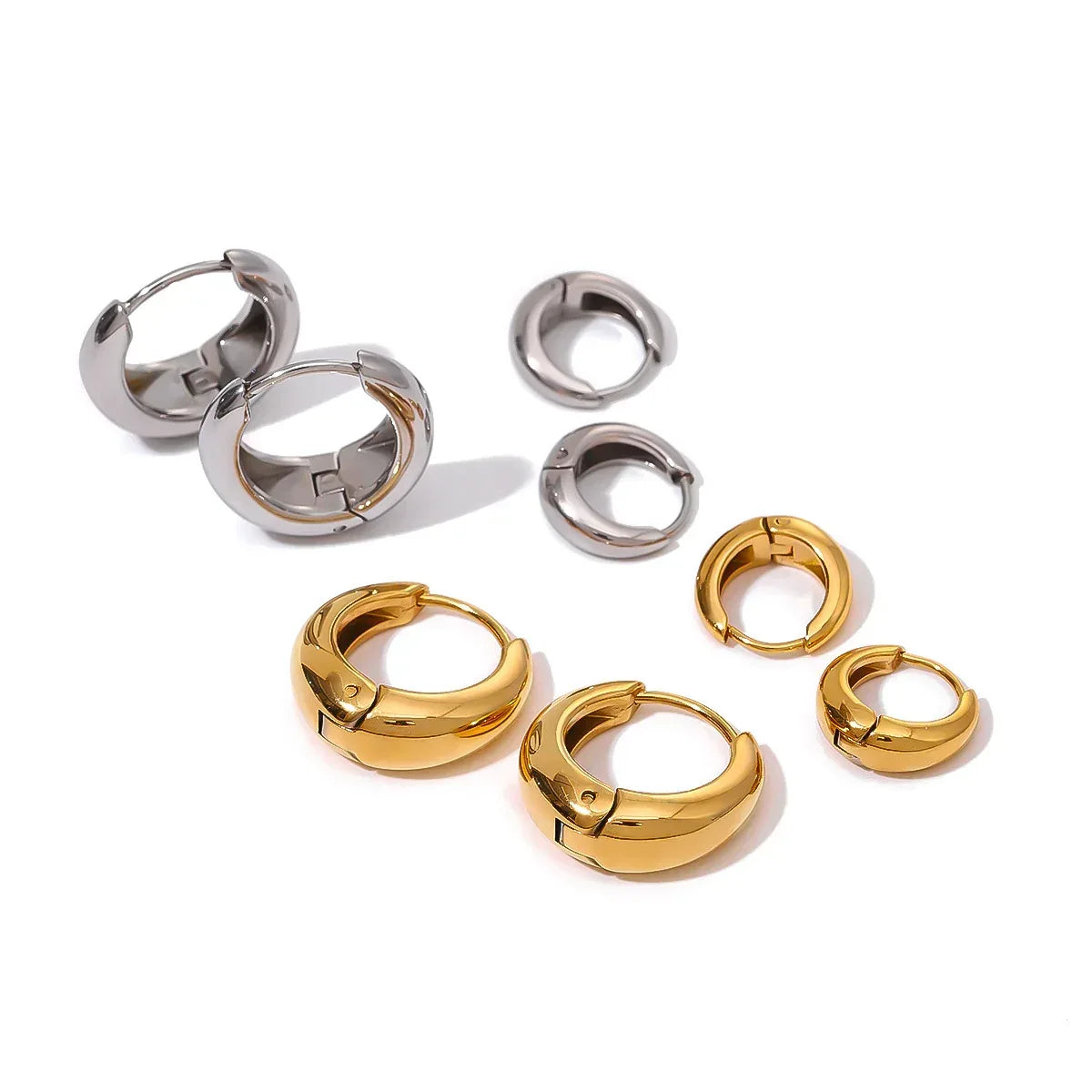 Women's High-grade Ins Stainless Steel Circle Earrings - Viexta