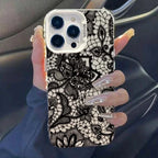 Premium Patterned Frosted Silver iPhone Case - Viexta