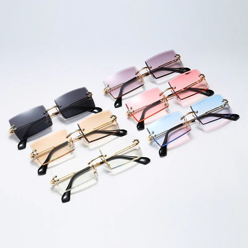 Frameless Cut Edge Sunglasses - Viexta