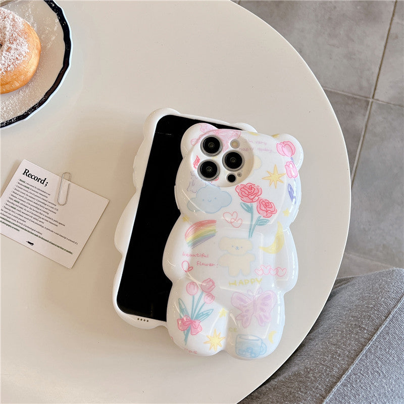 Flower Bear iPhone Case