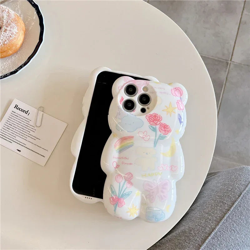 Flower Bear iPhone Case - Viexta