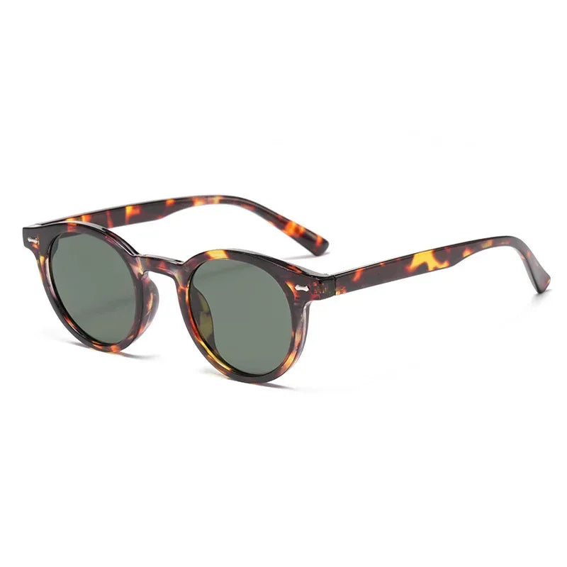 new-beige-nail-round-frame-sunglasses - Viexta