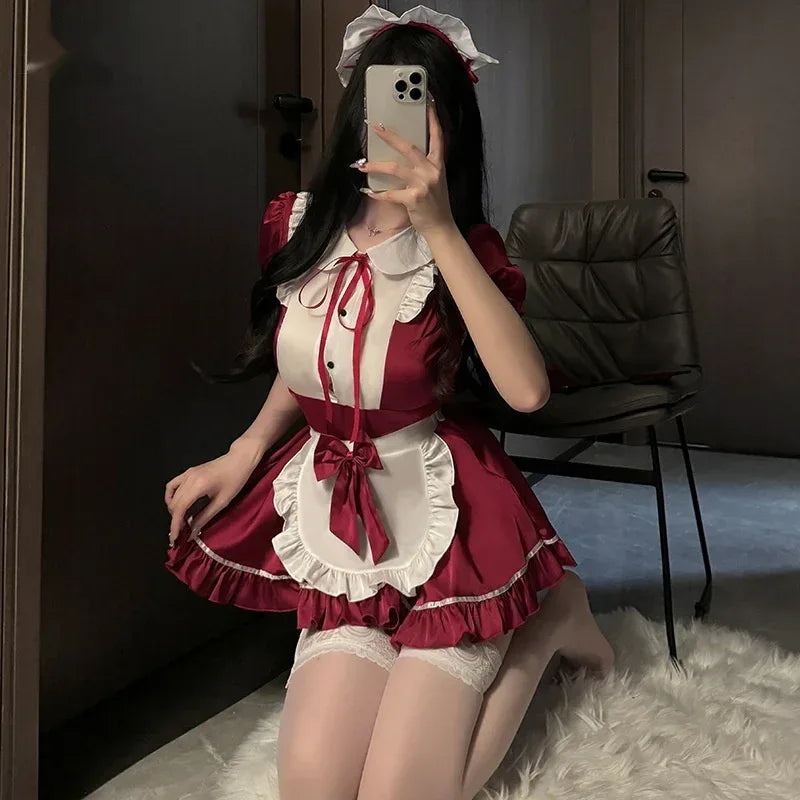 sexy-lingerie-maid-cos-costume-sexy-passion-free-uniform - Viexta