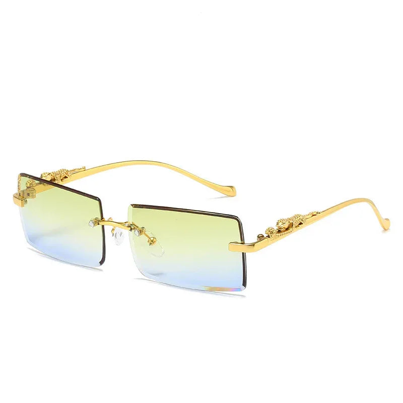 square-frameless-trimming-sunglasses - Viexta