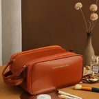 Three-layer Double Zipper U-shaped Cosmetic Bag - Viexta