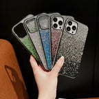Gradient Edge Diamond Starry Sky Rhinestone iPhone Case - Viexta