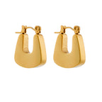 Gold Chunky Cabled Earrings