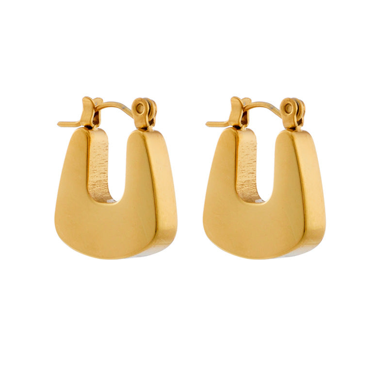 Gold Chunky Cabled Earrings