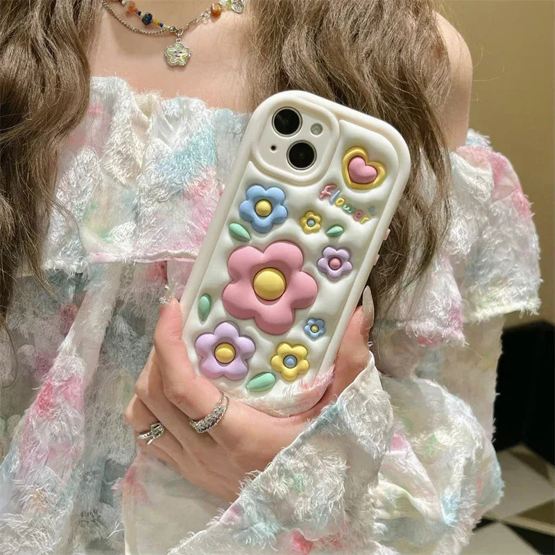 Three-dimensional Flower iPhone Case - Viexta