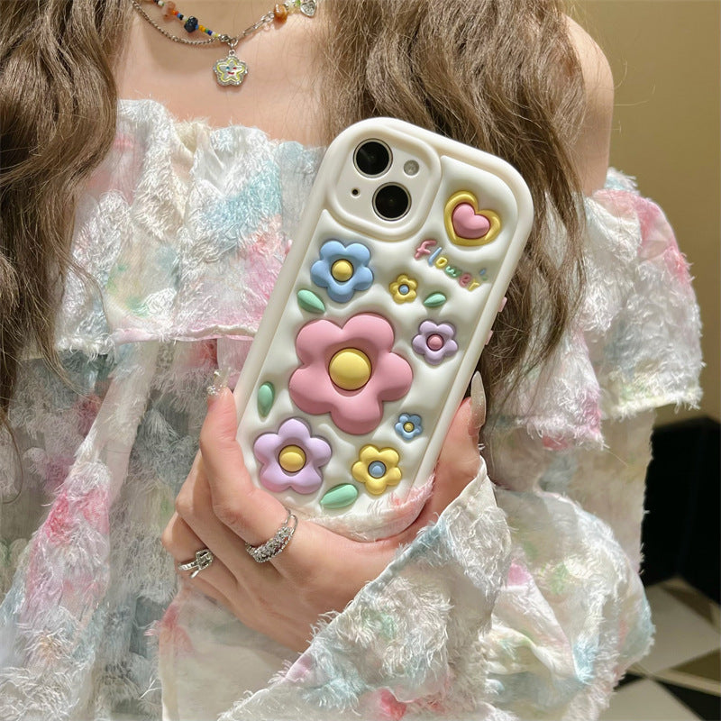 Three-dimensional Flower iPhone Case