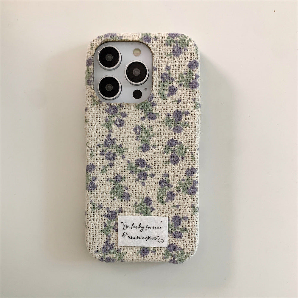 Fashion Small Flower Flannel iPhone Case