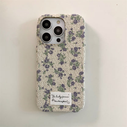 Fashion Small Flower Flannel iPhone Case