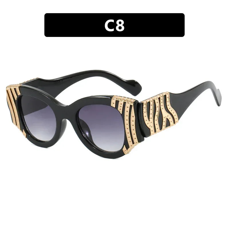 Personalized Heavy-metal-style Plain Glasses With Blue-light Protection - Viexta