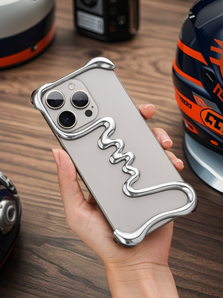 Alien Metal Frameless Skeleton iPhone Case