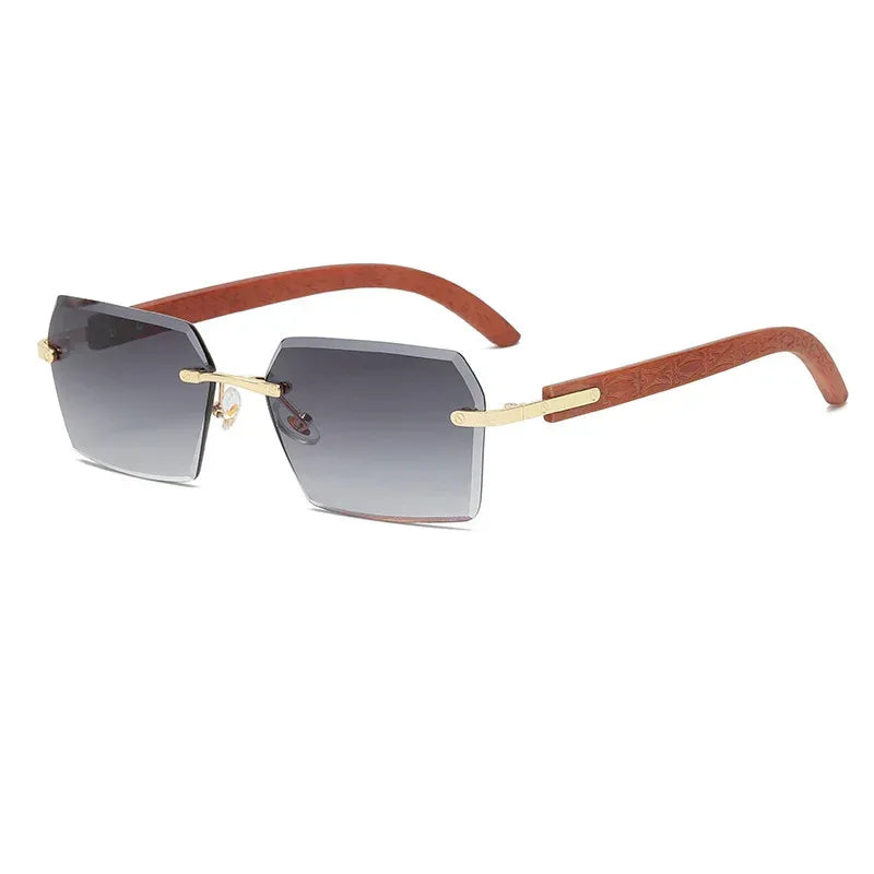 vintage-wood-grain-temples-cut-edge-sunglasses - Viexta