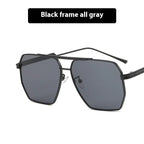 metal-double-beam-polygonal-sunglasses - Viexta