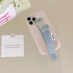 Solid Color Wrist Strap Bracket iPhone Case - Viexta
