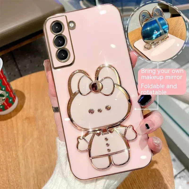 Rabbit Makeup Mirror 6D Samsung Phone Case - Viexta