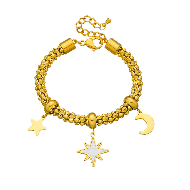 Retro Stainless Steel Star Bracelet