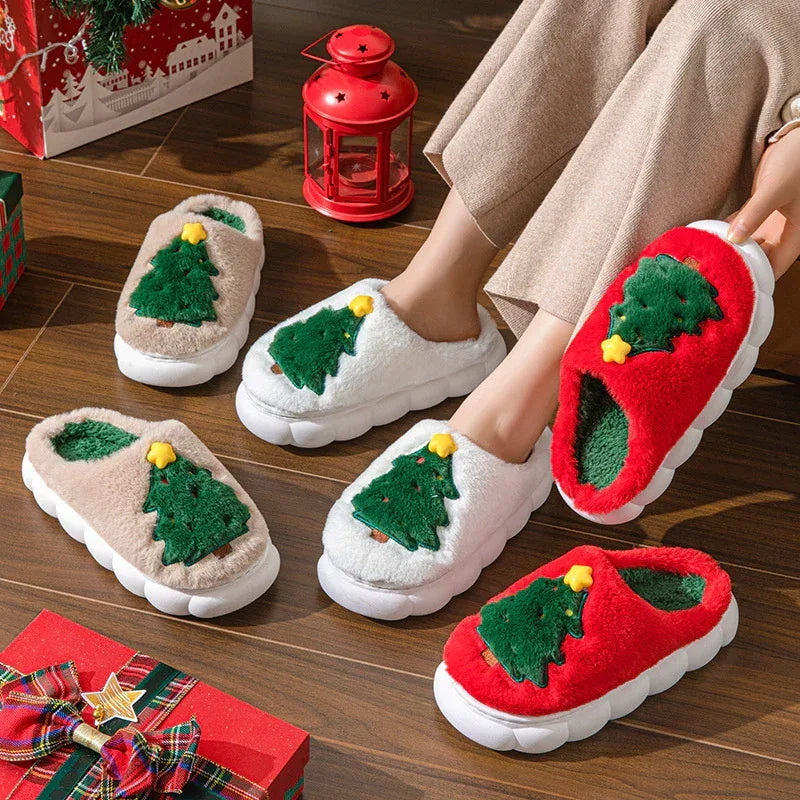 Christmas Tree Women's Home Slippers - Viexta
