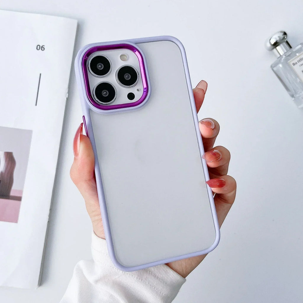 Electroplated Transparent Frosted iPhone Case - Viexta