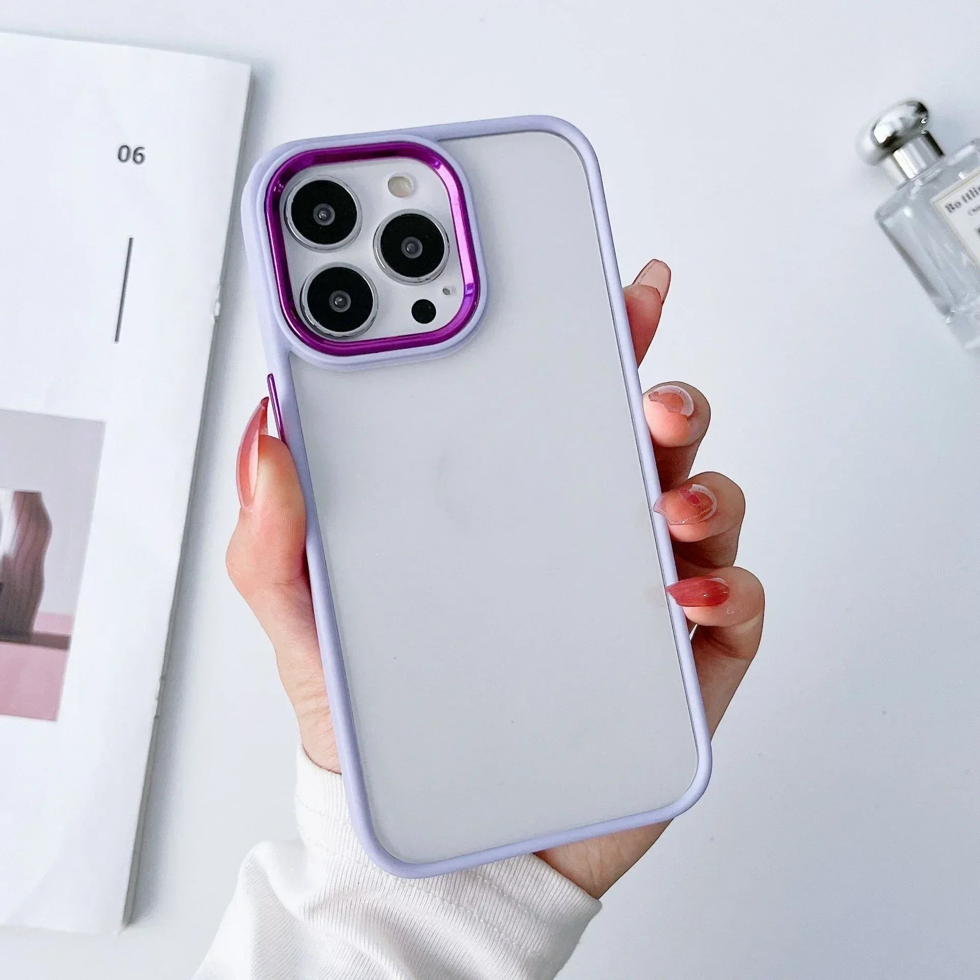 Electroplated Transparent Frosted iPhone Case - Viexta