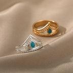 Crown Double Layer Ring - Viexta