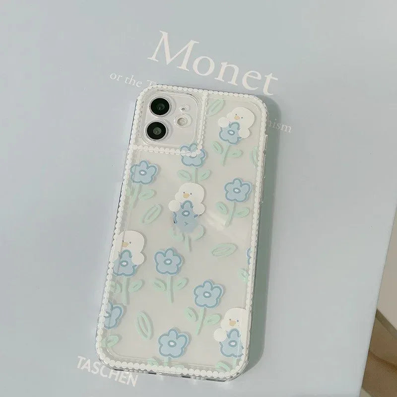 Peace Whitish Blue iPhone Transparent Case - Viexta
