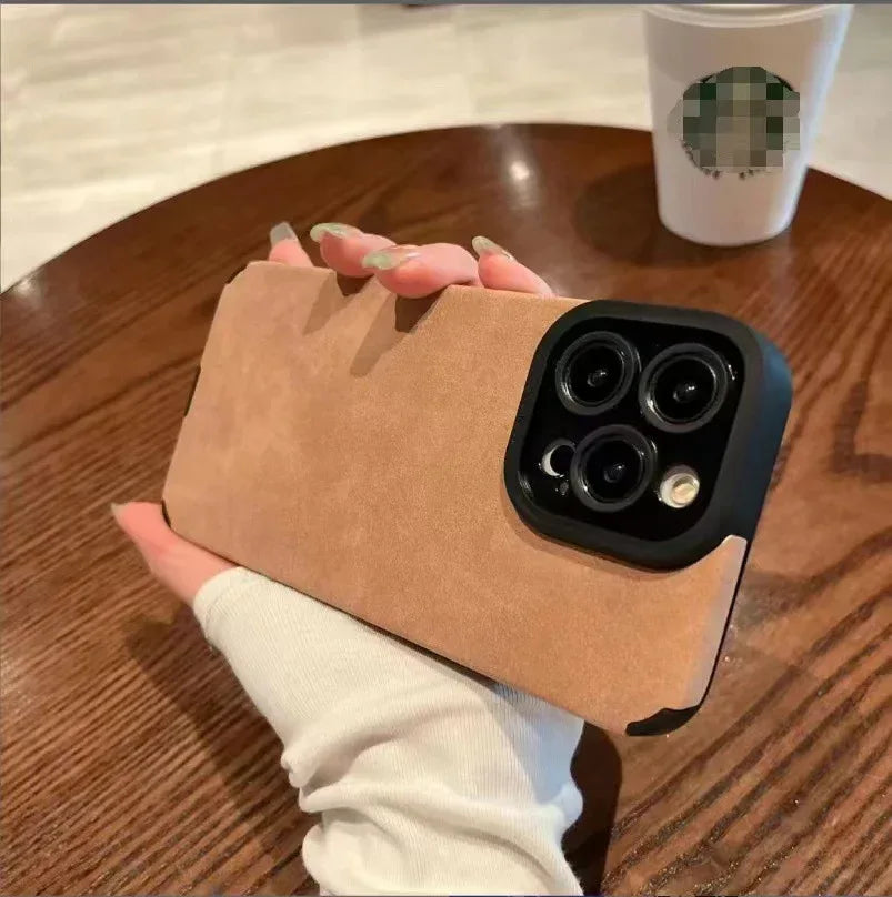 Korean Style Suede Drop-resistant iPhone Case - Viexta