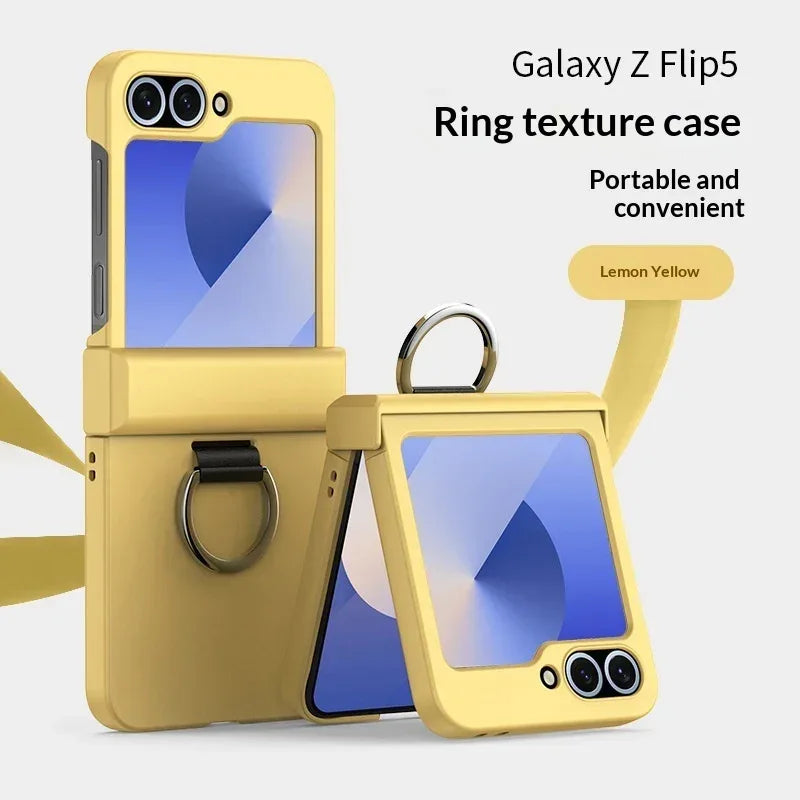 Foldable Ring Full Hinge Flip Phone Case - Viexta