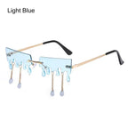 Fashion Butterfly Rimless Sunglasses For Women - Viexta
