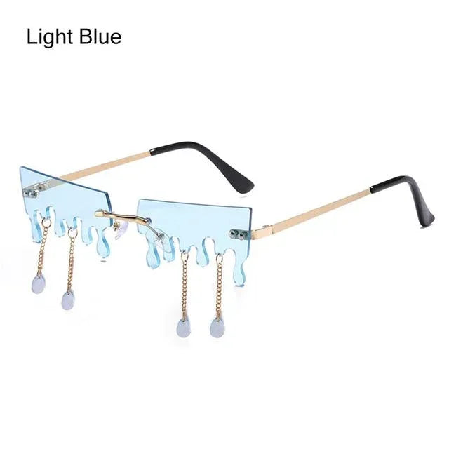 Fashion Butterfly Rimless Sunglasses For Women - Viexta