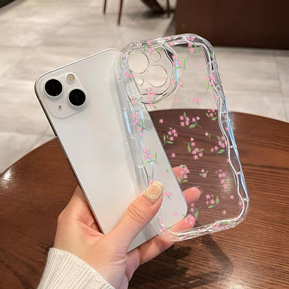 Cream Pattern Transparent iPhone Case