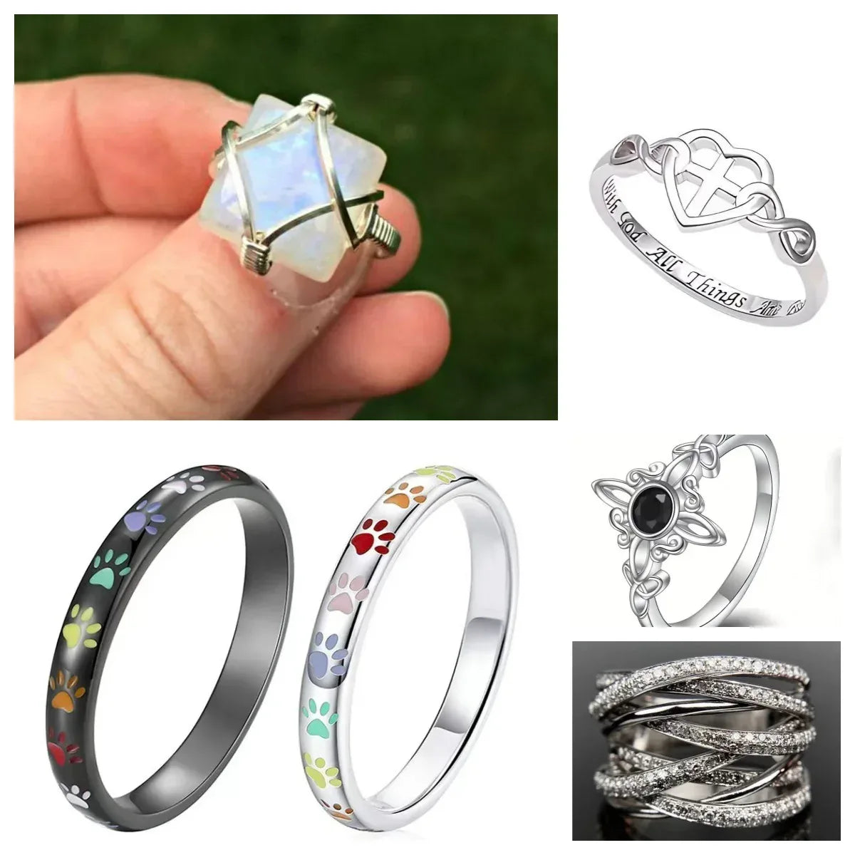 Cross Heart-shaped Ring For Men And Women - Viexta