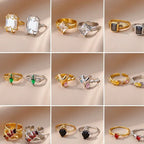 Zircon Niche Heart-shaped Ring - Viexta