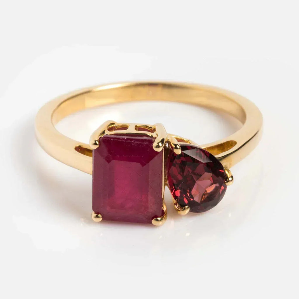 18k Multi-Color Zircon Ring - Viexta